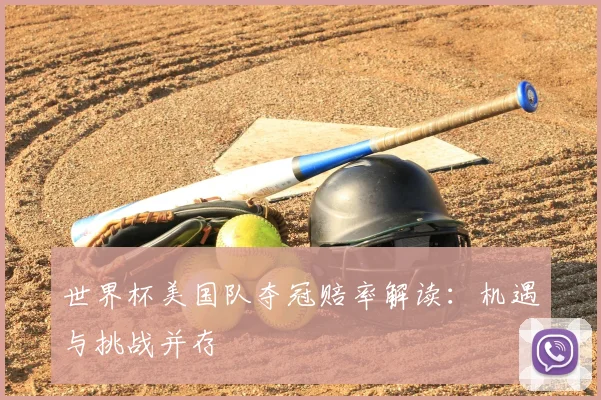 世界杯美国队夺冠赔率解读:机遇与挑战并存